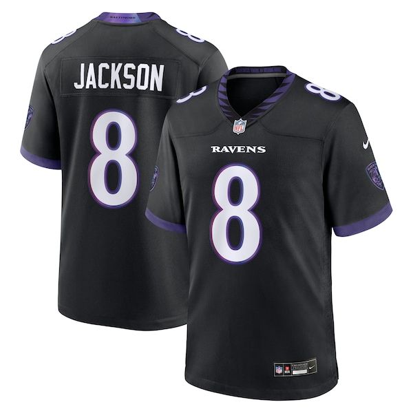 Lamar Jackson Alternate Game Jersey Black 2