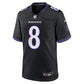 Lamar Jackson Alternate Game Jersey Black 3