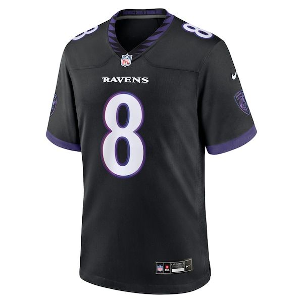 Lamar Jackson Alternate Game Jersey Black 3