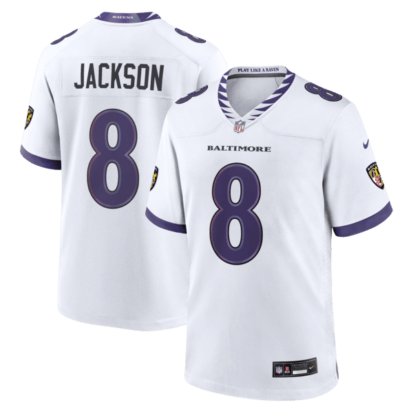 Lamar Jackson Game Jersey White 2