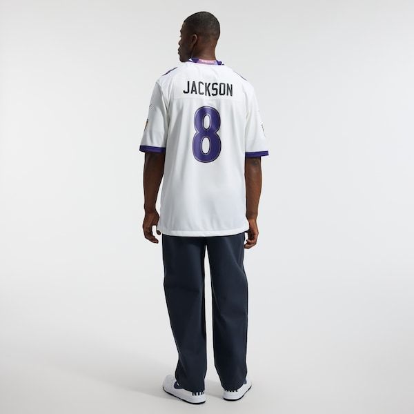 Lamar Jackson Game Jersey White 6