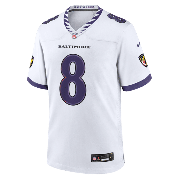 Lamar Jackson Game Jersey White 7
