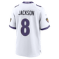 Lamar Jackson Game Jersey White 8