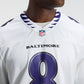 Lamar Jackson Game Jersey White 9