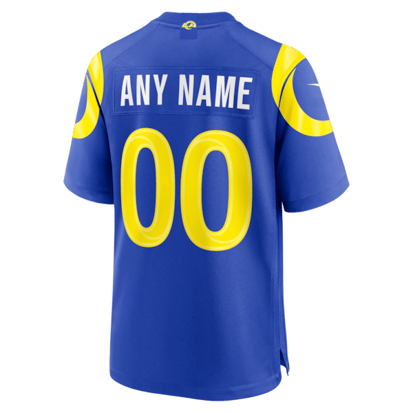 Los Angeles Rams Custom Game Jersey Royal 4