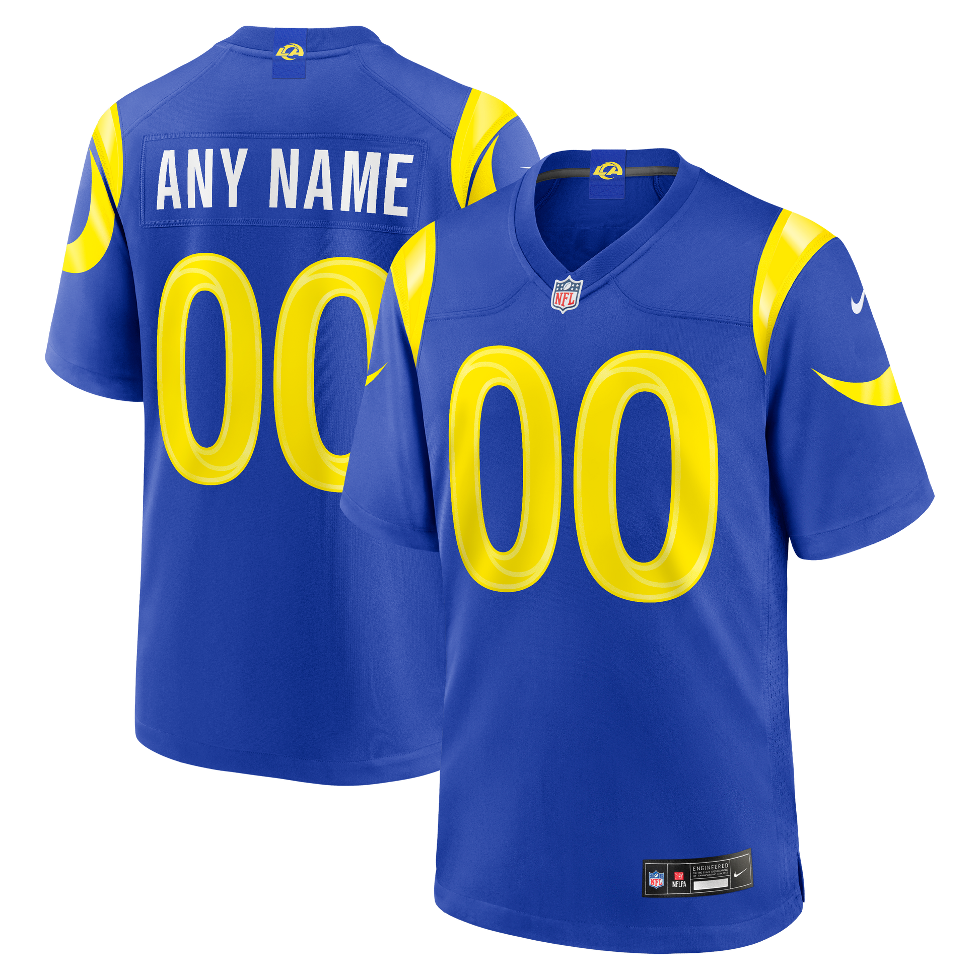 Los Angeles Rams Custom Game Jersey Royal 9