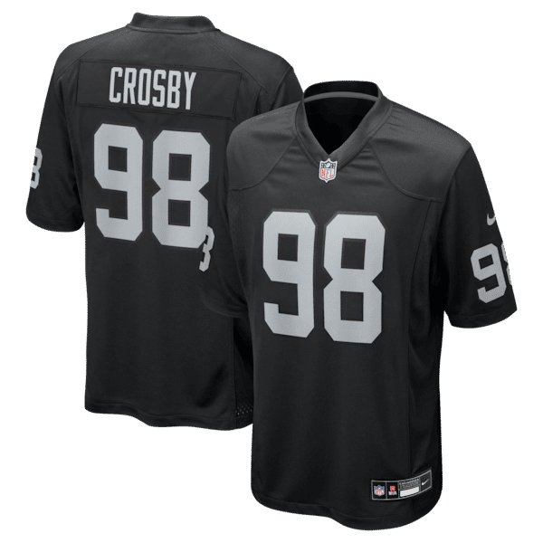 Maxx Crosby Game Jersey Black 2