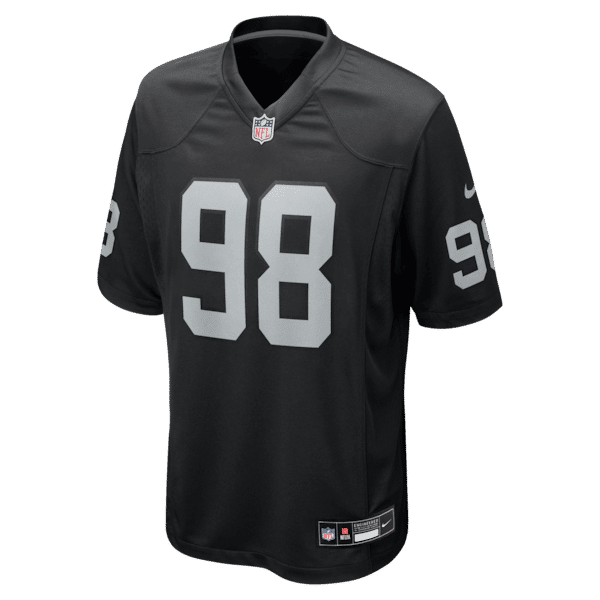 Maxx Crosby Game Jersey Black 3