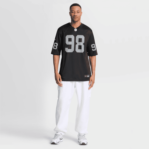 Maxx Crosby Game Jersey Black 8