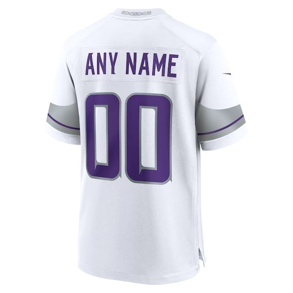 Custom Alternate Game Jersey White 4