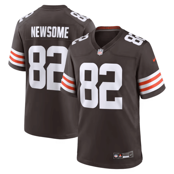 Ozzie Newsome Game Retired Player Jersey Brown 2