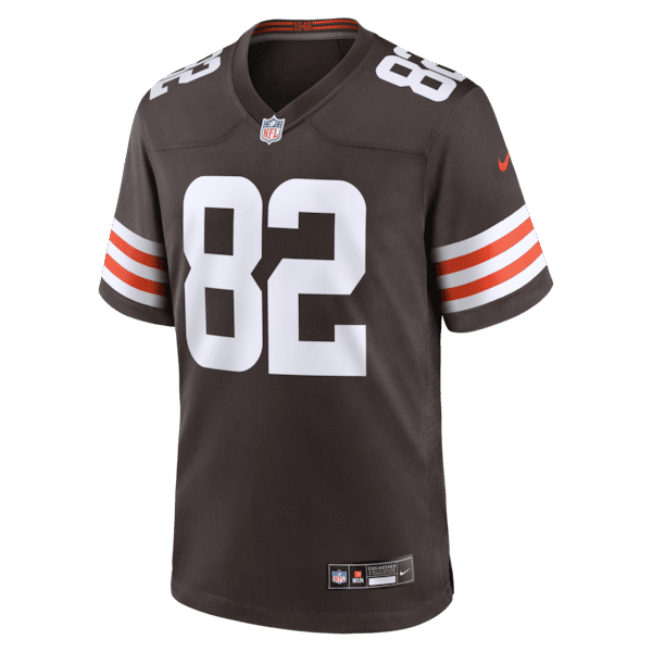 Ozzie Newsome Game Retired Player Jersey Brown 3