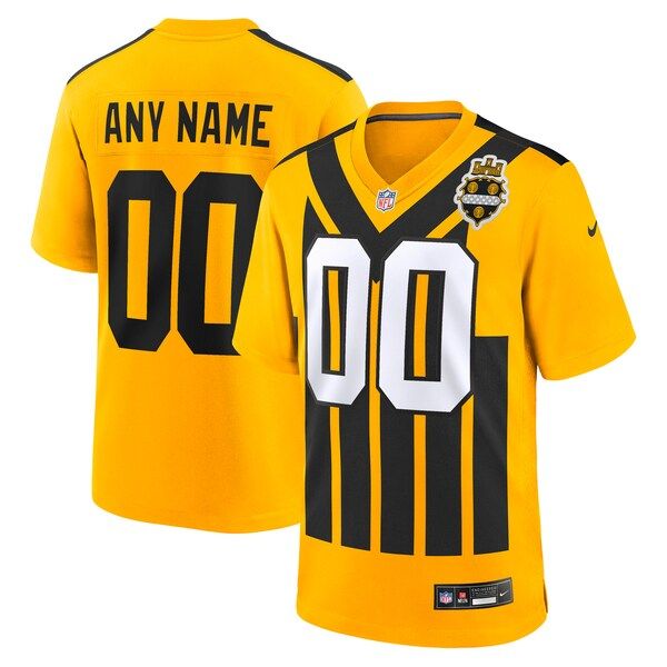 Alternate 1933 Throwback Game Custom Jersey Gold 2