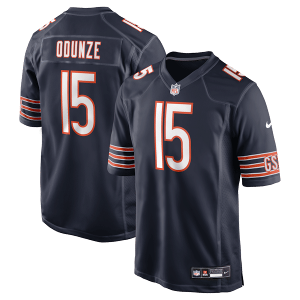 Rome Odunze Game Jersey Navy 2