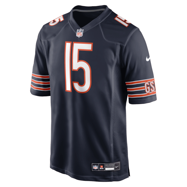Rome Odunze Game Jersey Navy 3