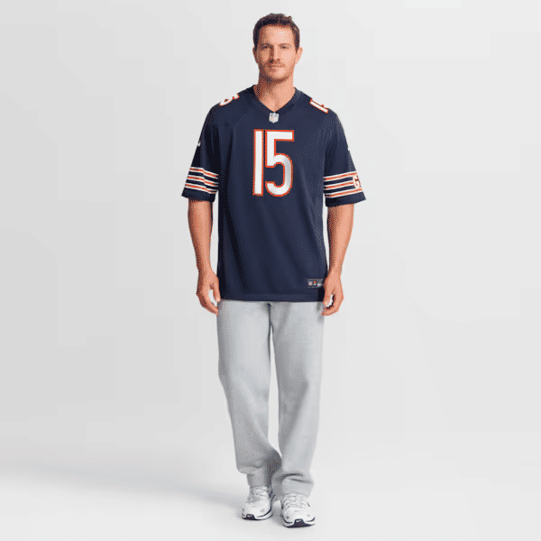Rome Odunze Game Jersey Navy 8