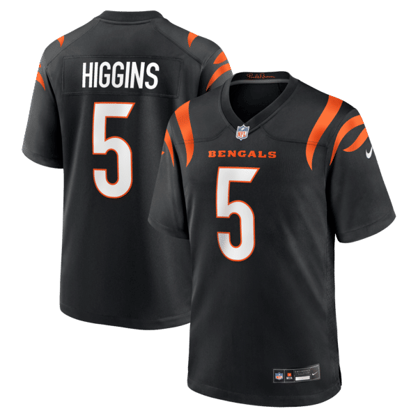 Tee Higgins Game Jersey Black 2