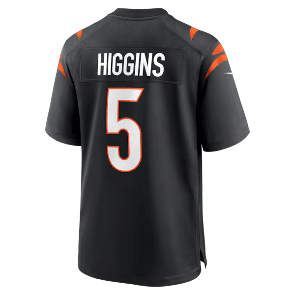 Tee Higgins Game Jersey Black 4