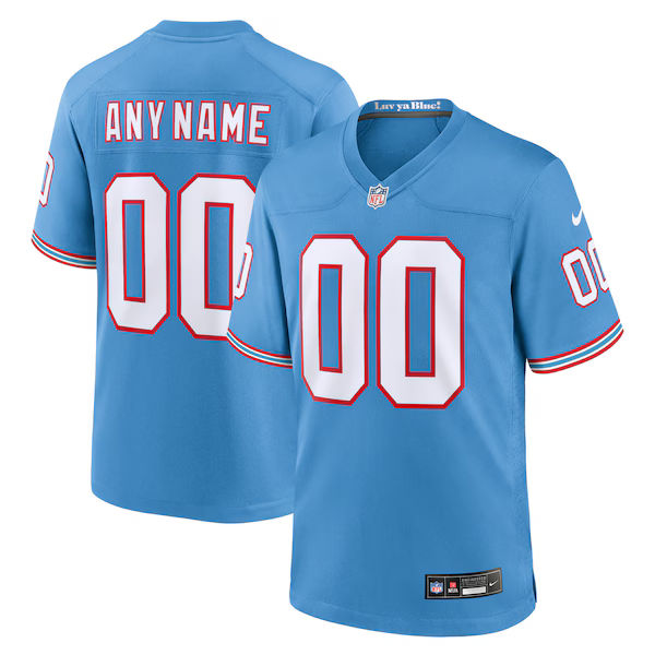 Throwback Custom Game Jersey Light Blue 2