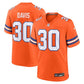 Terrell Davis Mile High Collection 1977 Throwback Retired Player Game Jersey Orange