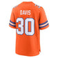 Terrell Davis Mile High Collection 1977 Throwback Retired Player Game Jersey Orange 4