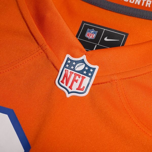 Terrell Davis Mile High Collection 1977 Throwback Retired Player Game Jersey Orange 5