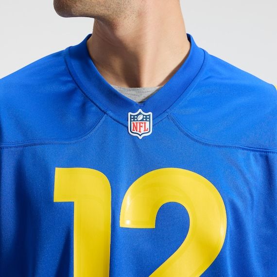 Trent McDuffie Game Jersey Royal 7