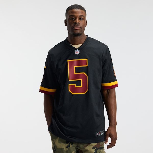 Jayden Daniels Alternate Game Jersey Black 3
