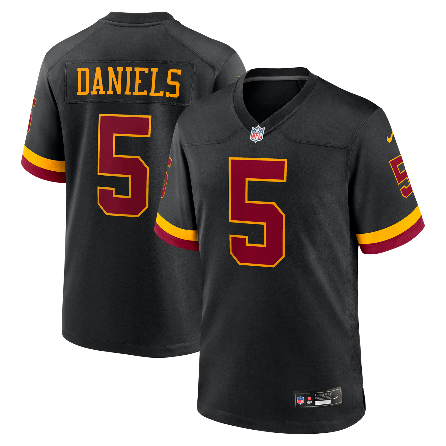Jayden Daniels Alternate Game Jersey Black 15