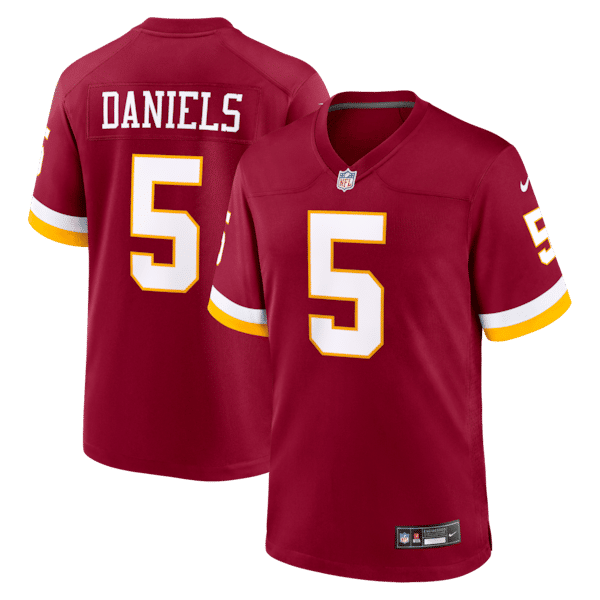 Jayden Daniels Game Jersey Burgundy