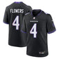 Zay Flowers Alternate Game Jersey Black 2