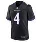 Zay Flowers Alternate Game Jersey Black 3