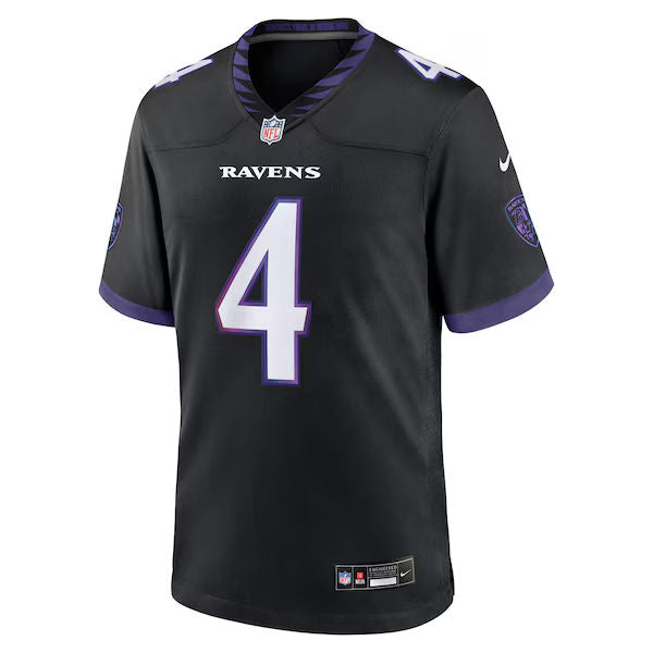 Zay Flowers Alternate Game Jersey Black 3