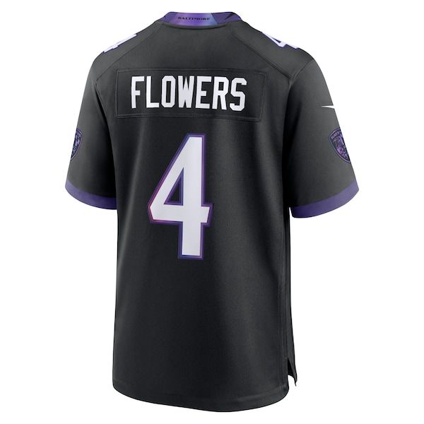 Zay Flowers Alternate Game Jersey Black 4