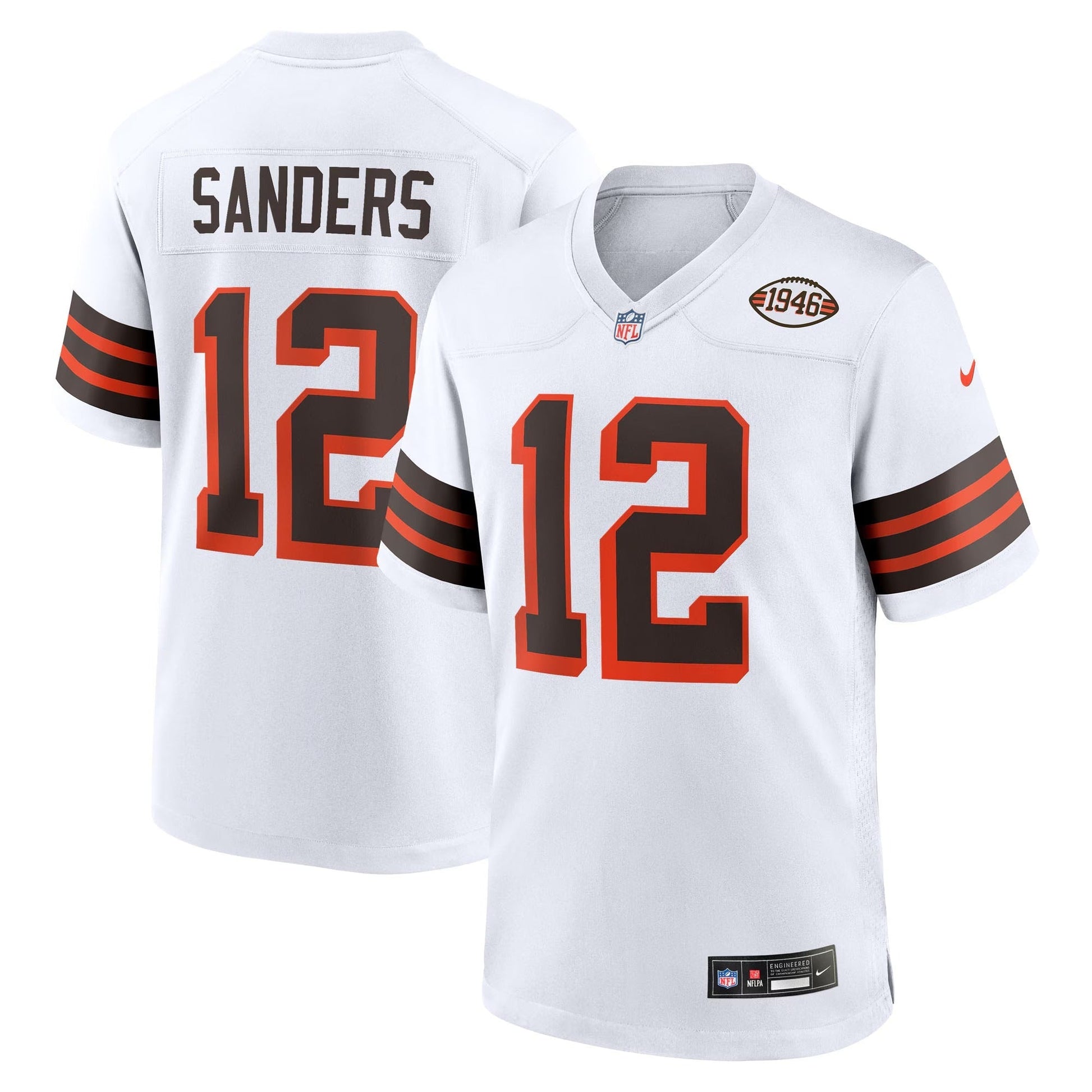 Shedeur Sanders Cleveland Browns 2025 Draft 2nd Alternate Game Jersey - White