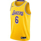 Los Angeles Lakers LeBron James #6 2021/22  Player NBA Jersey Yellow - Slim Fit