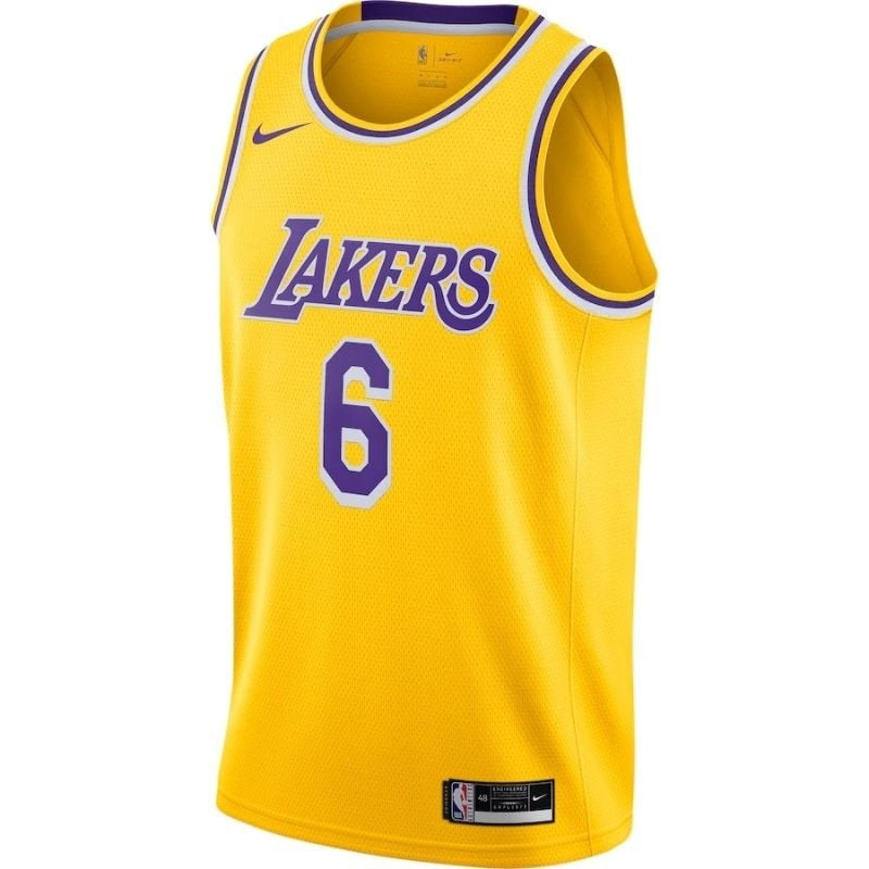 Los Angeles Lakers LeBron James #6 2021/22  Player NBA Jersey Yellow - Slim Fit