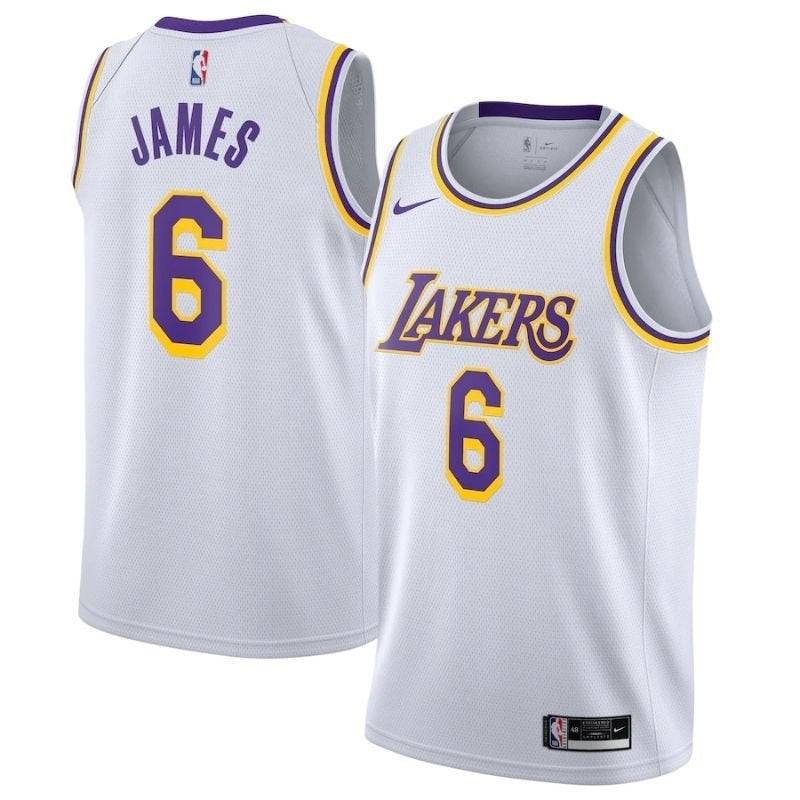 Los Angeles Lakers LeBron James #6 2021/22  Player NBA Jersey Yellow - Slim Fit