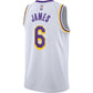 Los Angeles Lakers LeBron James #6 2021/22  Player NBA Jersey Yellow - Slim Fit