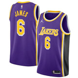 Los Angeles Lakers LeBron James Purple #6 2021/22 Player NBA Jersey - Slim Fit
