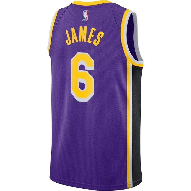 Los Angeles Lakers LeBron James Purple #6 2021/22 Player NBA Jersey - Slim Fit