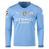 Manchester City UCL 24/25 I Home Jersey - Long Sleeve