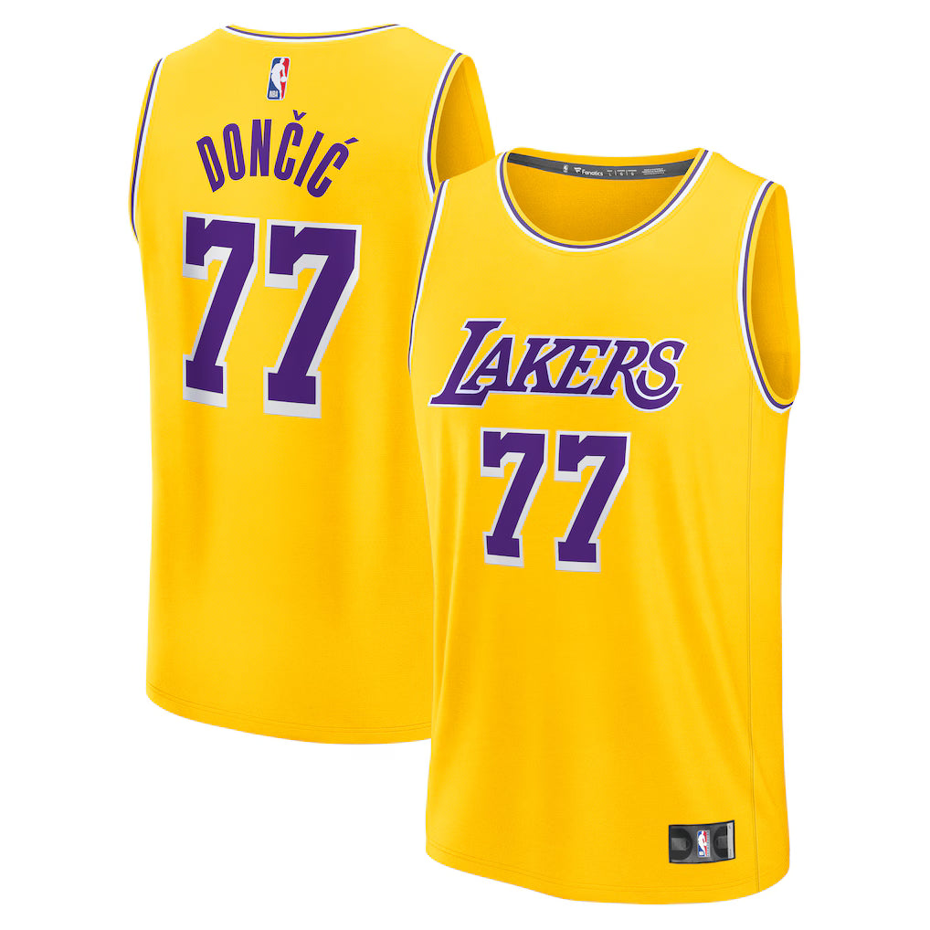 Luka Dončić - Los Angeles Lakers Icon Edition 2024 NBA Jersey - Gold - Unisex