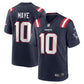 New England Patriots Drake Maye Nike Navy Player Game Jersey - NFL